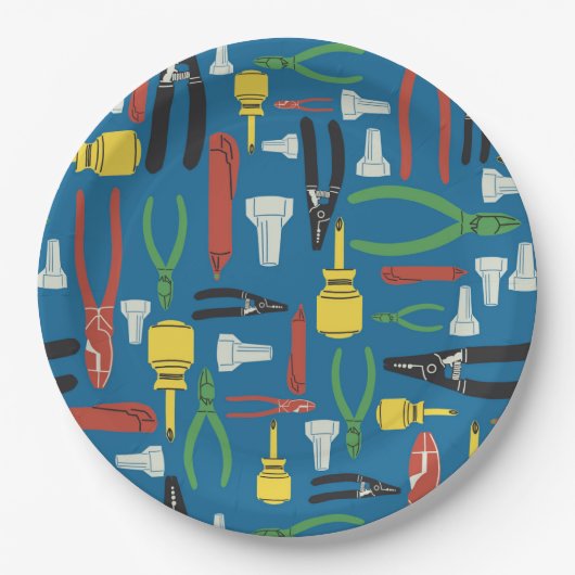 Assiettes En Carton Outils électriques du commerce (Devant)