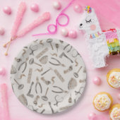 Assiettes En Carton Outils neutres de construction d'aquarelle Boho (Fête)