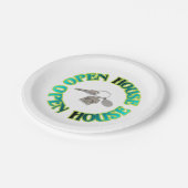 Assiettes En Carton Ouvert Maison Réchauffement Immobilier Papier Clés (Angle)