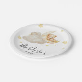 Assiettes En Carton Over The Moon Teddy Bear Baby Shower (Angle)