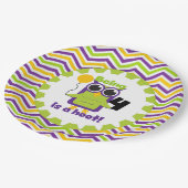 Assiettes En Carton Owl Being 4 est une plaque de papier d'anniversair (Angle)