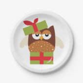 Assiettes En Carton Owl Gift In A Box Paper Plates (Devant)