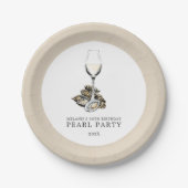 Assiettes En Carton Oyster Pearl Party Tan| Blanc (Devant)