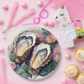 Assiettes En Carton Oysters peignant l'art botanique (Fête)