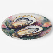 Assiettes En Carton Oysters peignant l'art botanique (Angle)