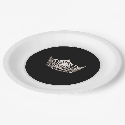 Assiettes En Carton Pageant Couronne Party Plaque papier (Angle)