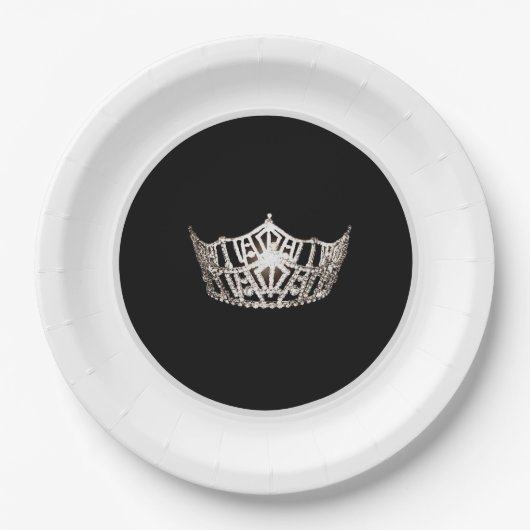 Assiettes En Carton Pageant Couronne Party Plaque papier (Devant)