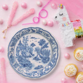 Assiettes En Carton Pagode de la Chinoiserie Bleue et Blanche (Fête)