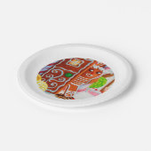 Assiettes En Carton PAIN DE GINGERBREAD MAN Plaques de papier rond 7" (Angle)