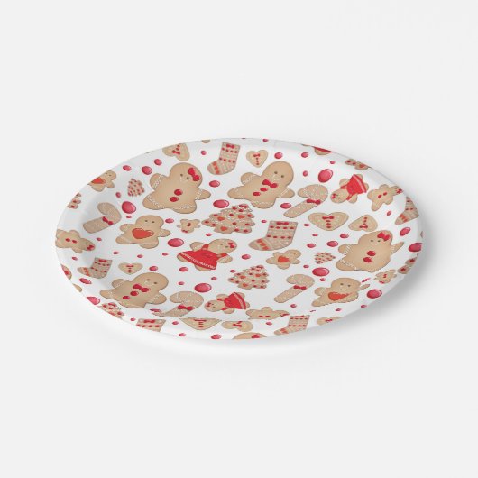 Assiettes En Carton Pain d'épice Homme Baked Cookies rustique Whimsica (Angle)