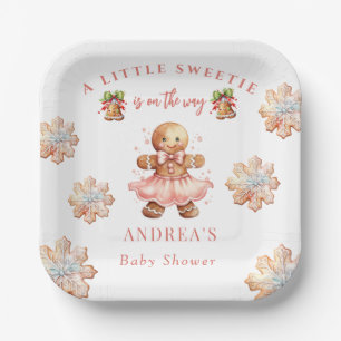 Assiettes En Carton Pain d'épices   Baby shower de Noël