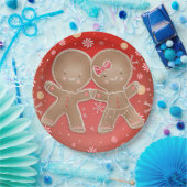 Assiettes En Carton Pain d'épices Fille Garçon Pepperment Noël de Noël (Fête)