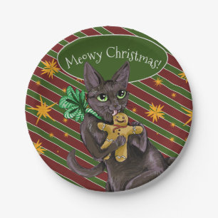 Assiettes En Carton Pain d'épices Noël Cookie Kitty