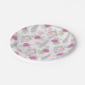 Assiettes En Carton Pain d'épices rose Noël (Angle)