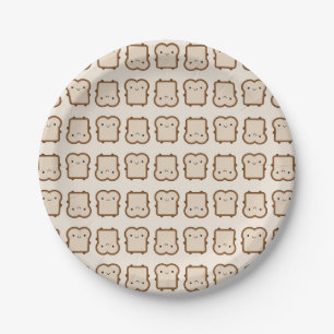 Assiettes En Carton Pain Kawaii / Toast