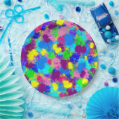 Assiettes En Carton Paint Splatter (Fête)