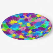 Assiettes En Carton Paint Splatter (Angle)