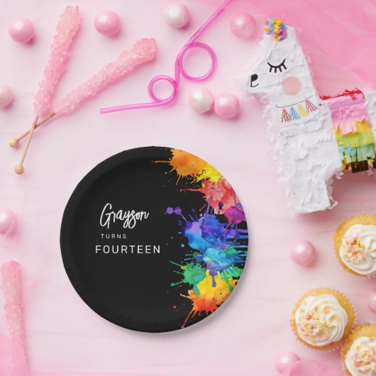 Assiettes En Carton Paintballing Anniversaire (Fête)