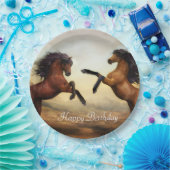 Assiettes En Carton paire de chevaux sauvages (Fête)