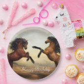 Assiettes En Carton paire de chevaux sauvages (Fête)