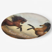 Assiettes En Carton paire de chevaux sauvages (Angle)