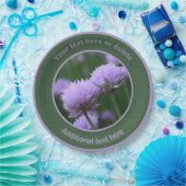 Assiettes En Carton Paire de fleurs Allium violet Parti personnalisé (Fête)