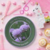 Assiettes En Carton Paire de fleurs Allium violet Parti personnalisé (Fête)