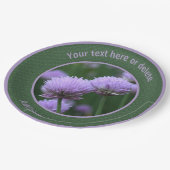 Assiettes En Carton Paire de fleurs Allium violet Parti personnalisé (Angle)