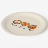 Assiettes En Carton Paix, Amour, Automne - Vibes d'automne douillettes (Angle)