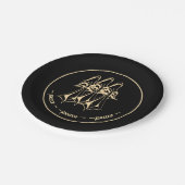 Assiettes En Carton Paix ! Angel Black Gold (Angle)