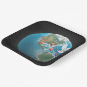 Assiettes En Carton Paix de Noël avec la colombe blanche (Angulaire)