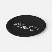 Assiettes En Carton Paix et amour (Angle)