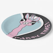 Assiettes En Carton Pajama rose Llama Joueur de fête d'anniversaire (Angle)