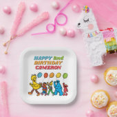 Assiettes En Carton Pal de rue Sésame | Ballons d'anniversaire (Fête)