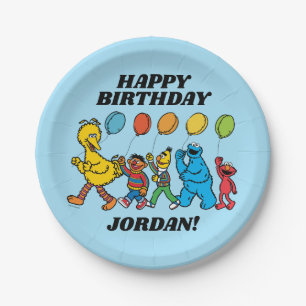 Assiettes En Carton Pal de rue Sésame   Ballons de parti