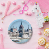 Assiettes En Carton Palais du Parlement hongrois à Budapest (Fête)