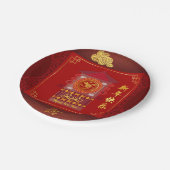 Assiettes En Carton Palanquin stylisé chinois Rat Année 2020 PPP (Angle)