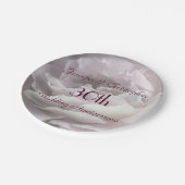 Assiettes En Carton Pale Rose 30th Wedding Anniversary Elegant (Angle)
