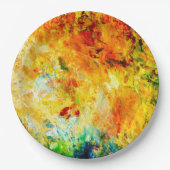 Assiettes En Carton Palette Artiste Colorée (Devant)