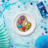 Assiettes En Carton Palette d'art peintres (Fête)