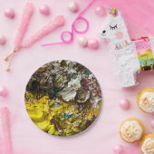 Assiettes En Carton Palette de l'artiste #1 (Fête)