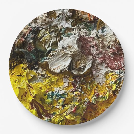 Assiettes En Carton Palette de l'artiste #1 (Devant)