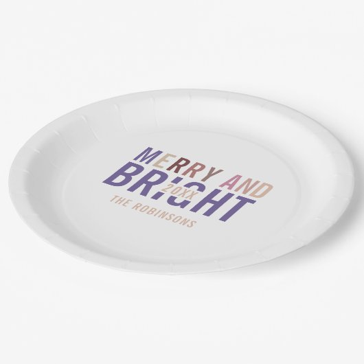 Assiettes En Carton Palette Ultra Violette Noël (Angle)