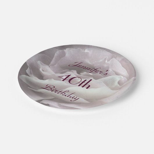 Assiettes En Carton Pâlissez - les plaques à papier de rose de rose, (Angle)