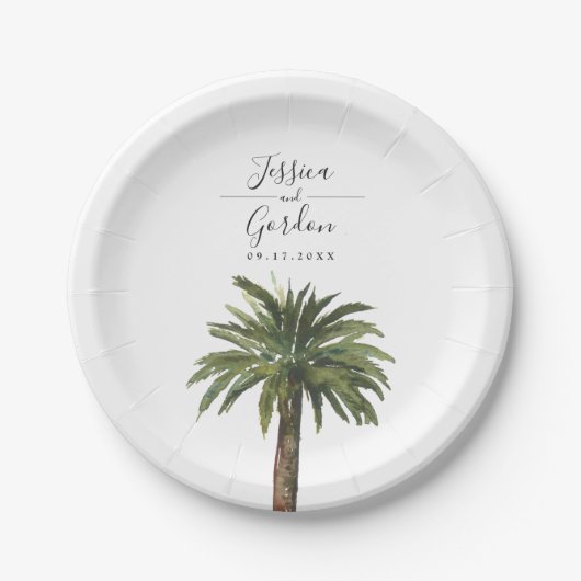 Assiettes En Carton Palm Dusty | Plaque de papier (Devant)