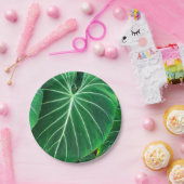 Assiettes En Carton Palm Leaf, feuillage tropical, forêt tropicale (Fête)