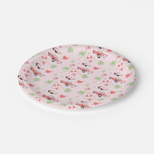 Assiettes En Carton Palm Springs Bachelorette (Angle)
