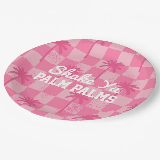 Assiettes En Carton Palm Springs Bachelorette Shake Ya Palm Plaque (Angle)