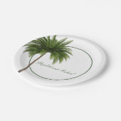 Assiettes En Carton Palm Tree Élégant Moderne Chic (Angle)