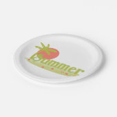 Assiettes En Carton Palm Tree été avec soleil et plage (Angle)